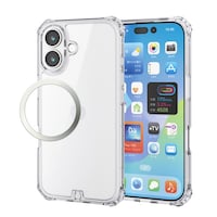 エレコム iPhone 17 ケース ハイブリッド 磁気吸着対応メタルステッカー付 クリア