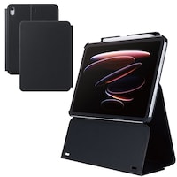 エレコム iPad Air ケース 11インチ ( M3 / M2 ) 高さ調整フラップ スタンド ブラック