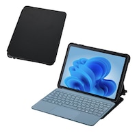 エレコム Surface Pro 12 インチ ケース スタンド機能 キーボード対応 ブラック