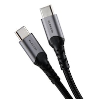 エレコム 240W PD EPR USB TypeC ケーブル 1m 高耐久ナイロン 黒