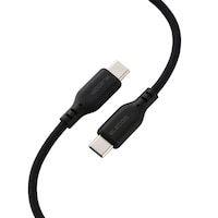 エレコム USB TypeC ケーブル 60W 1m PD対応 シリコン&ナイロンメッシュ ブラック