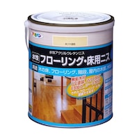 アサヒペン 水性フローリング床用ニス 1.6L 半ツヤ透明