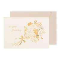 包む グリーティングカード バースデー マリーゴールド×12