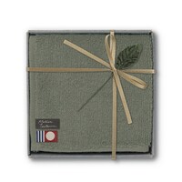 包む 今治タオル ハンカチ モスグリーン×3