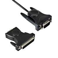 エアリア USBRS232C変換ケーブル 黒 9ピンー25ピン変換アダプタ付属