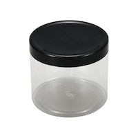 柳井紙工 PVCBOX64099 黒フタ丸80φ×70 1ケース(1セット入/袋×100袋 (合計100セット))