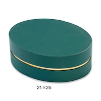 柳井紙工 ギフトBOX貼箱85232ダ円21X15緑 1ケース(1個入/袋×50袋 (合計50個))