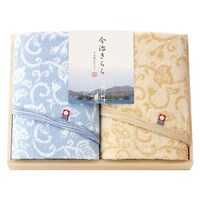 トクダ 愛媛今治 木箱入フェイスタオル2P