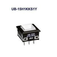 NKKスイッチズ 角形照光式押しボタンスイッチ(UBシリーズ) UB15H1KKS1Y UB15H1KKS1Y 1個