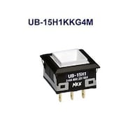 NKKスイッチズ 角形照光式押しボタンスイッチ(UBシリーズ) UB15H1KKG4M UB15H1KKG4M 1個