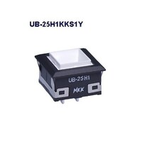 NKKスイッチズ 角形照光式押しボタンスイッチ(UBシリーズ) UB25H1KKS1Y UB25H1KKS1Y 1個