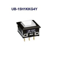 NKKスイッチズ 角形照光式押しボタンスイッチ(UBシリーズ) UB15H1KKG4Y UB15H1KKG4Y 1個