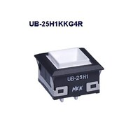 NKKスイッチズ 角形照光式押しボタンスイッチ(UBシリーズ) UB25H1KKG4R UB25H1KKG4R 1個