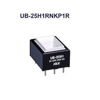 NKKスイッチズ 長角形照光式押しボタンスイッチ(UBシリーズ) UB25H1RNKP1R UB25H1RNKP1R 1個
