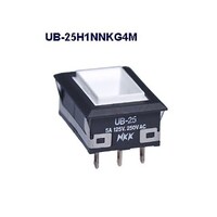 NKKスイッチズ 長角形照光式押しボタンスイッチ(UBシリーズ) UB25H1NNKG4M UB25H1NNKG4M 1個