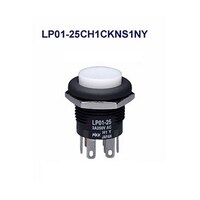 NKKスイッチズ 丸形照光式押しボタンスイッチ(LP01シリーズ) LP0125CH1CKNS1NY LP0125CH1CKNS1NY 1個