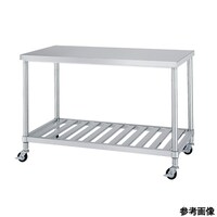 アズワン 静音ステンレス作業台(スノコ棚) キャスター付 幅600×奥行600×高さ800mm WSNC6060SI_U75 1個