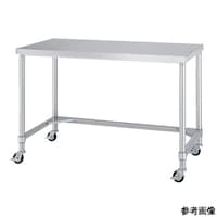 アズワン 静音ステンレス作業台(三方枠) キャスター付 幅1500×奥行900×高さ800mm WTC15090SI_U75 1個