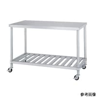 アズワン 静音ステンレス作業台(スノコ棚) キャスター付 幅900×奥行750×高さ800mm WSC9075SI_U75 1個