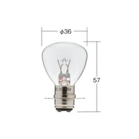 小糸製作所 6364 二輪車一般ヘッドランプ用バルブ 12V45/45W P15d30(ツバ付きダブル)/入数:1箱(10個入り)