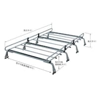 ロッキープラス ZM402M ルーフキャリア 8本脚 雨どい挟み込みタイプ 長さ206cm