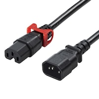 サンワサプライ 抜け防止ロック式電源コード ロックプラス 3m APW15C14C15LS3