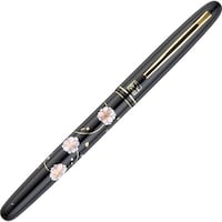呉竹 くれ竹万年毛筆 蒔絵物語 牡丹桜 黒