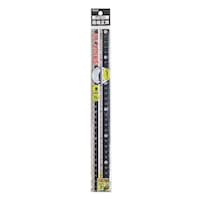 クツワ ブラック直線定規(31cm) 1セット(5本入×5)