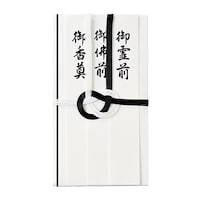 マルアイ コットン仏金封黒白7本短冊3枚入 1セット(10枚入)