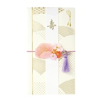 マルアイ 花飾り金封 白 1セット(5枚入)