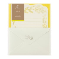 マルアイ Rinレターセット ミモザ※F 1セット(封筒3枚 便箋6枚×5)