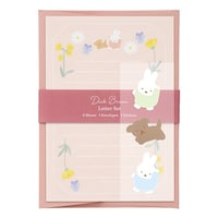 マルアイ ブルーナ レター ガーデン/ピンク 1セット(封筒3枚 便箋6枚×5)