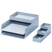 デリィー デスクオーガナイザー/6点セット/ブルー/NUSIGN 1セット(3個入)