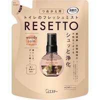 エステー 消臭力トイレミスト RESETTO 詰替 ウッディ×3