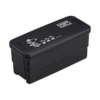 オーエスケー 弁当箱 2段 650ml ランチボックス二段 仕切付き スヌーピーブラック PCW650D