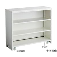 アズワン スチール製キャスター付きスリムカウンター 棚板タイプ 幅120cm 61779582