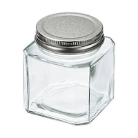 エコー金属 蓋付ガラス瓶(角型)380mL 1箱(8個入) 2206432