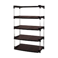 平和工業 シューズラック 幅49.5cm クリスタル ブラウン 5段