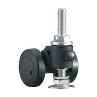 パーツ キャスパッド ねじ込み式双輪キャスターナイロン車 荷重58.8 黒 CABF50B