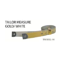 原度器 テーラーメジャー1.5m 余白有 白/ゴールド TM1515LLSG