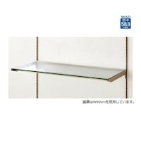 店研創意(ストア・エキスプレス) アンティークゴールド ガラス棚セット インハングタイプ