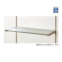 店研創意(ストア・エキスプレス) アンティークゴールド ガラス棚セット インハングタイプ