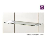 店研創意(ストア・エキスプレス) アンティークゴールド ガラス棚セット オーバーハングタイプ