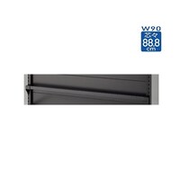 店研創意(ストア・エキスプレス) スリット芯々88.8cm用 差し込み式ミニ角バーセット W90cm ブラック D3.5cm 614281