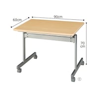 店研創意(ストア・エキスプレス) 跳ね上げ式会議テーブル W90cm D60cm ナチュラル 61433353