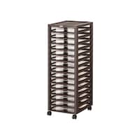 店研創意(ストア・エキスプレス) アプロスB4 浅型 多段収納ケース 15段 ダークブラウン 61356122