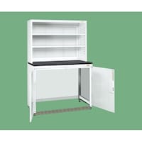 サカエ 保管システム パンチング架台・下開放扉タイプ PNHK12KPDW