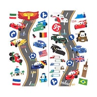 S&Cコーポレーション ディズニーの身長計ウォールデコステッカー カーズ 2セット入 DWG1
