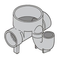 前澤化成工業 MUT左100X75P200 ビニマス トラップ