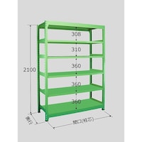 サカエ 中量棚B型 500kg/段 単体 高さ2100mm